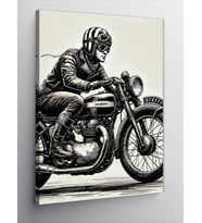 Kanvas Tablo Motorsiklet ve Retro Stil