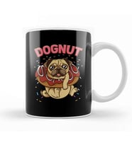 Dognut Cute & Funny Dog Donut Pun Kupa Bardak Porselen
