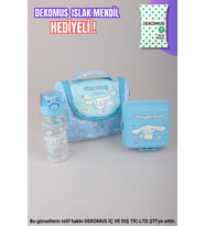 YENİ SEZON LİSANSLI CINNAMOROL "SKYROLL KOLEKSİYONU" TERMOSLU BESLENME ÇANTASI,500 ML MATARA VE 2 KATLI BESLENME KABI / LUNCH BOX (Krem)