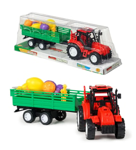 Meyveli Traktör Seti - Motor Oyuncakları - Çiftlik Seti - Traktör Oyuncakları - Çiflik Oyuncakları