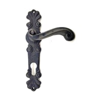 Antika Tarz Dekoratif Pirinç Okyanus Oda Kapı Kolu - 230x46 Mm, Oksit