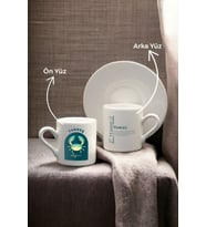 giftcrea Kişiye Özel Burçlu Porselen Fincan Takımı ,Özel Fincan Seti ,İsme ve Burca Özel Fincan Takımı