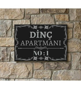 Kişiye Özel Metal Kapı Levhası – Apartman Kapı Tabelası 20x30 cm – İsimli Bina Kapı Levhası