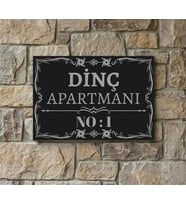 Kişiye Özel Metal Kapı Levhası – Apartman Kapı Tabelası 20x30 cm – İsimli Bina Kapı Levhası