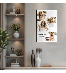 Kadınlar Gününe Özel Özgün Tasarımlı 4 Fotoğraflı Çerçeveli Tablo