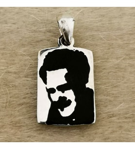 Nazım Hikmet Ran Siületli 925 Ayar Gümüş Kolye Ucu