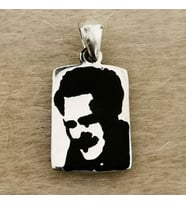 Nazım Hikmet Ran Siületli 925 Ayar Gümüş Kolye Ucu