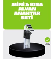 9 Parça Alyan Anahtar Seti Bisiklet Mobilya ve Otomotiv Uyumlu