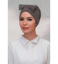 Vizon Pratik Hazır Geçmeli Tesettür Bone Sandy Kumaş Fiyonklu Büzgülü 7010_10