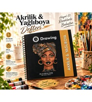 Akrilik ve Yağlı Boya Çizim Defteri 20x20 cm 250 gr Derin Dokulu 24 Yaprak