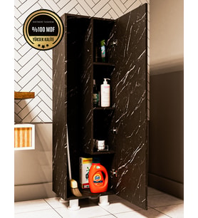 ELOX Banyo dolabı raflı farklı tasarım (Siyah)