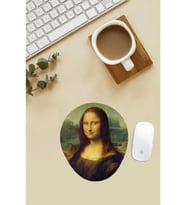 Mona Lisa Desenli Bilek Destekli Mouse Pad