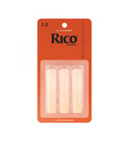 D'Addario RCA0320 Rico Bb Klarnet Kamışı No: 2.0 (Başlangıç/Eğitim) - 3'lü Paket  Küçük Paket Deneme Seti ve Kolay Ses Üretimi