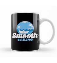 Funny Smooth Sailing Nautical Boating Sailor Kupa Bardak Porselen