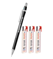 Scrikss Simo R&D Japan Uçlu Kalem Siyah 0.5 1 Adet ve Mikro 0,5 Versatil Kalem Uçu Siyah 3 Paket 