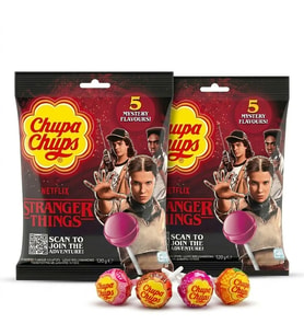 Chupa Chups 5 Mystery Flavors Stranger Thıngs Scan to Joın the Adventure Lolipop 120 g (2 ADET)