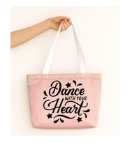 Dance With Your Heart Tasarım Mat Saten Çanta (Pudra Pembe)