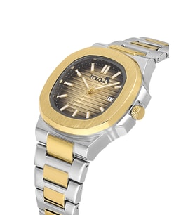 Polo Air Takvimli Kare Kasa Mat Gold Gümüş Renk PL-7042E3x (Altın-Gümüş)