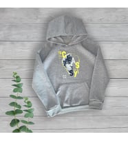 Classy Göğüs Baskılı Unisex Oversize Gri Sweatshirt