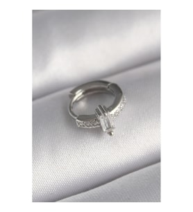 316L Çelik Gümüş Renk Zirkon Taşlı Tragus Piercing EB-53-vice/(1395) 3630