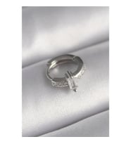 316L Çelik Gümüş Renk Zirkon Taşlı Tragus Piercing EB-53-vice/(1395) 3630