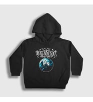 Presmono Unisex Çocuk Siyah Haunted House Katatonia Kapüşonlu Sweatshirt 403078tt