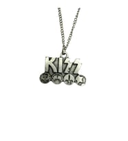 KISS Rock Metal Grup Zincir Kolye – Unisex Aksesuar - 60 cm (Gümüş)