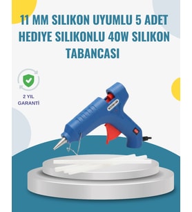 5 Silikon Hediyeli 40w Sıcak Silikon Tabancası Pratik Güçlü Kullanım