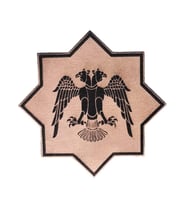 SELÇUKLU Kartalı Yıldız Deri PEÇ - Arma - Askeri Patch (Bej)