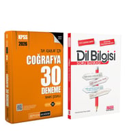 Pegem KPSS Coğrafya Deneme ve AKM Dil Bilgisi Soru Bankası Seti 2 Kitap