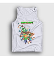 Presmono Unisex Beyaz All Minecraft Atlet 28807tt (Beyaz)