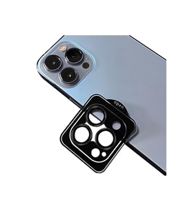 Apple iPhone 15 Pro Max Uyumlu Zore CL-11 Safir Parmak İzi Bırakmayan Anti-Reflective Kamera Lens Koruyucu (Siyah)