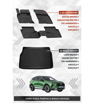 Sahler Ford Kuga 2020+ Uyumlu 4.5D Premium Havuzlu Oto Paspas ve Liner Marka 3D Bagaj Havuzu