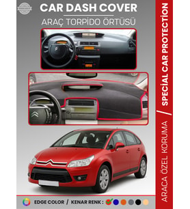 CITROEN C4 (2004-2009) Torpido Örtüsü Ön Göğüs Torpido Koruma Tam Uyum Çatlamayı Önler Kolay Montaj