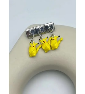 Çelik Silver Pikachu Nomi Charm - 25crm41