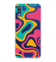 Samsung Galaxy M10 Kapak Renkli Desen Tasarımlı Şeffaf Silikon Kılıf