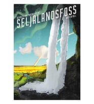 Izlanda'nın Seljalandsfoss Şelalesi Tablo Ahşap Poster Dekoratif