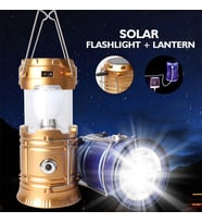 Kamp Feneri Güneş Enerjili Şarjlı Led Lamba (4832) (Çok Renkli)