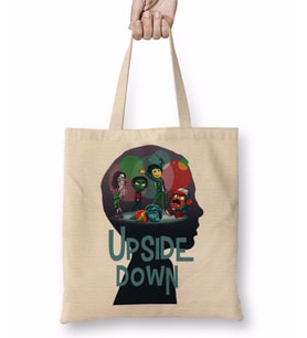 Stranger Things Upside Down Bez Çanta Uzun Saplı