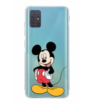 Samsung Galaxy A51  Kamera Korumalı  Kapak Mickey Mouse Tasarımlı  Şeffaf Kılıf