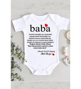 Doğumgünü Baba Hediye Zıbın Body