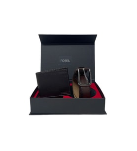 Fossil Kahve Napa Cüzdan 1826&3,5 CM Hakiki Deri Kemer Seti 120CM