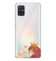 Samsung Galaxy M31S Uyumlu Aslan Kral Tasarımlı Şeffaf Telefon Kılıfı