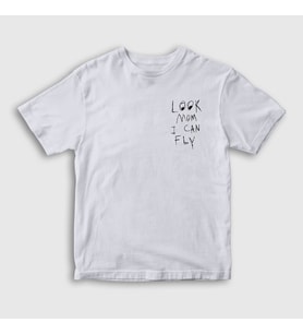 Presmono Unisex Çocuk Beyaz Look Mom Astroworld Travis Scott T-Shirt 42904tt (Beyaz)