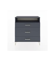 Arges Şifonyer Tek Raflı 3 Çekmeceli 88x30x96 Antrasit-Antrasit