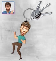 Kişiye Özel Karikatür Tasarım Anahtarlık 97233