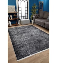 Dijital Kaymaz Yıkanabilir Antrasit Modern Salon Halısı Mutfak Halısı Koridor Halısı Yolluk HLN1850