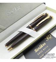 Scrikss 39 Rose Gold Roller Kalem + Tükenmez Kalem Seti  Scrikss Oscar  İsme Özel Kalem  Hediye Kalem (Karışık)
