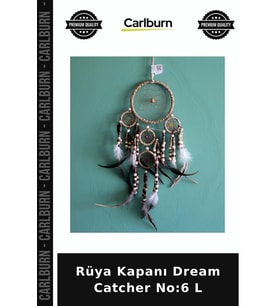 Özel Üretim Dekoratif Duvar Süsü Bohem Hediye Rüya Kapanı Dream Catcher No:6 L