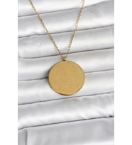 316L Çelik Gold Renk Ayetel Kürsi ve Allah Yazılı Kolye 5886